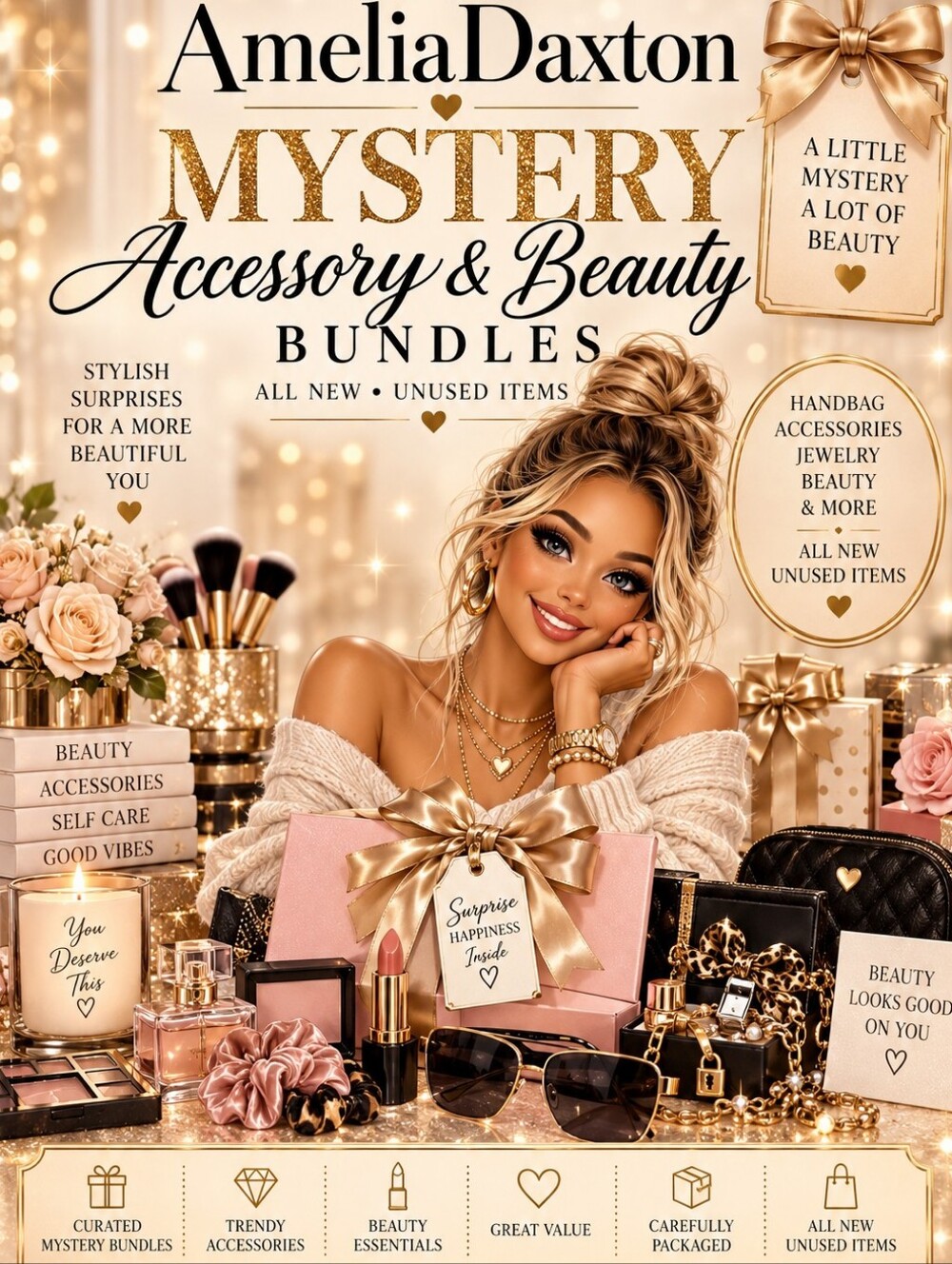 17-Piece Mystery Bundle Jewelry Beauty Accessories ALL NEW Surprise Box